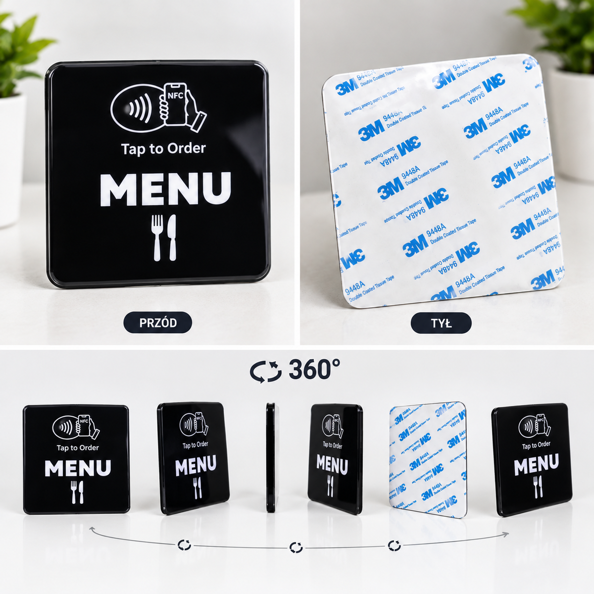 Karta NFC z cyfrowym menu dla restauracji
